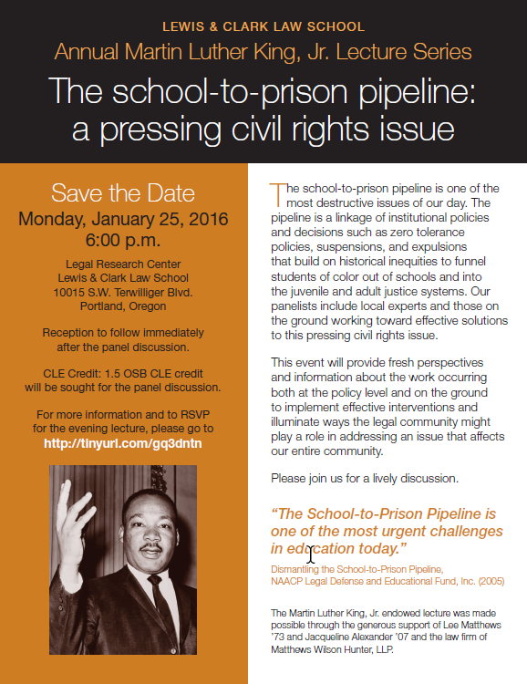 2016 - The School-to-Prison Pipeline : a Pressing Civil Rights Issue