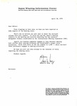David E. Levy Letter to the Editor by International Whaling Commission: Patricia Forkan Collection