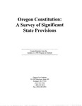 Oregon Constitution: A Survey of Significant State Provisions